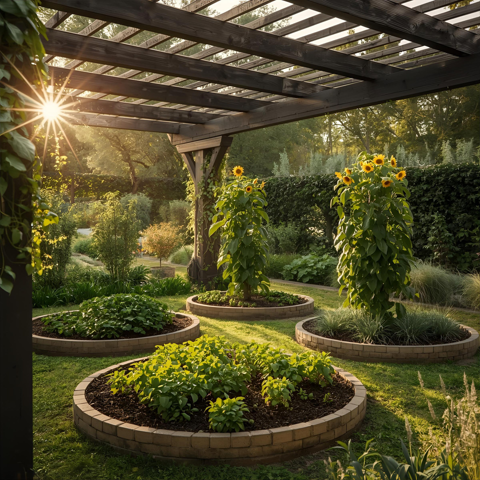 Ambiente natural integrado com móveis